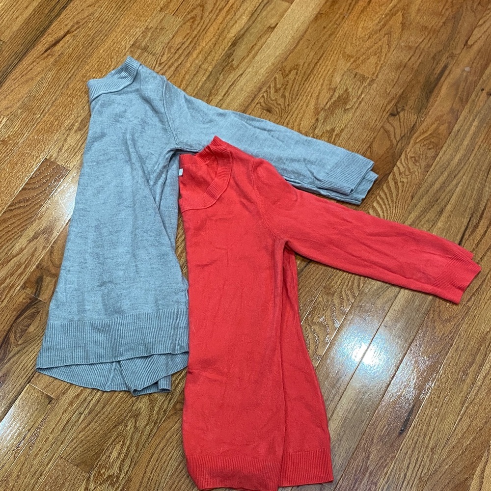 New York & Company Gray and Pink Sweaters